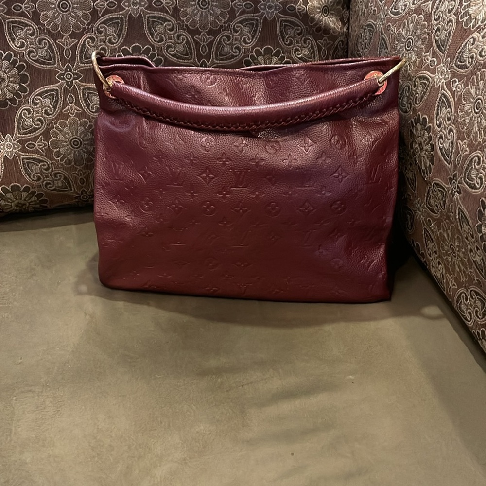LV Burgundy Leather Women's Tote/Bag